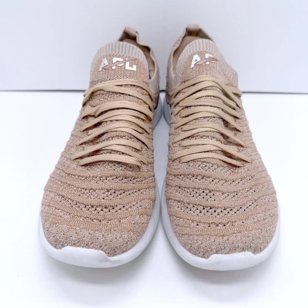 APL TechLoom Wave Womens 9.5‎ Rose Gold Nude Metallic Running Shoes